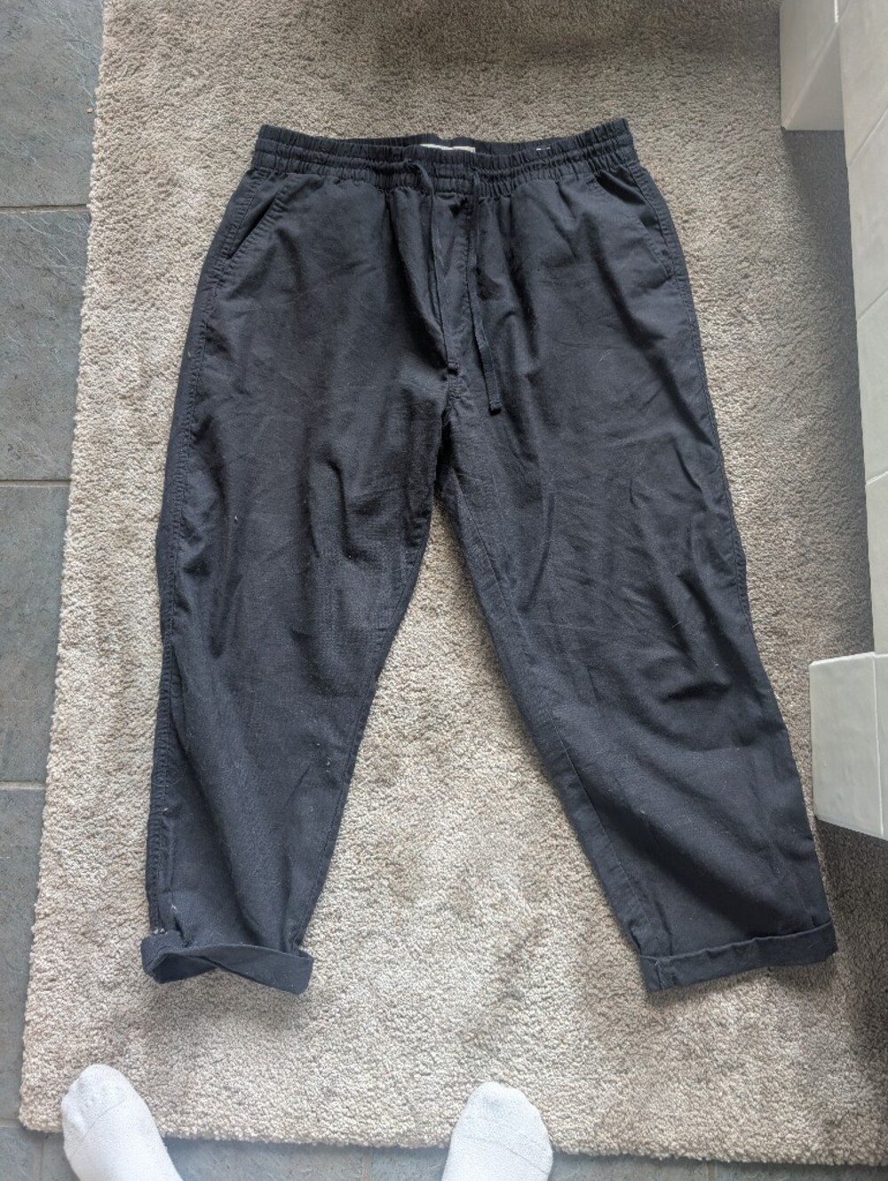 Pull&Bear Black Casual Drawstring Joggers